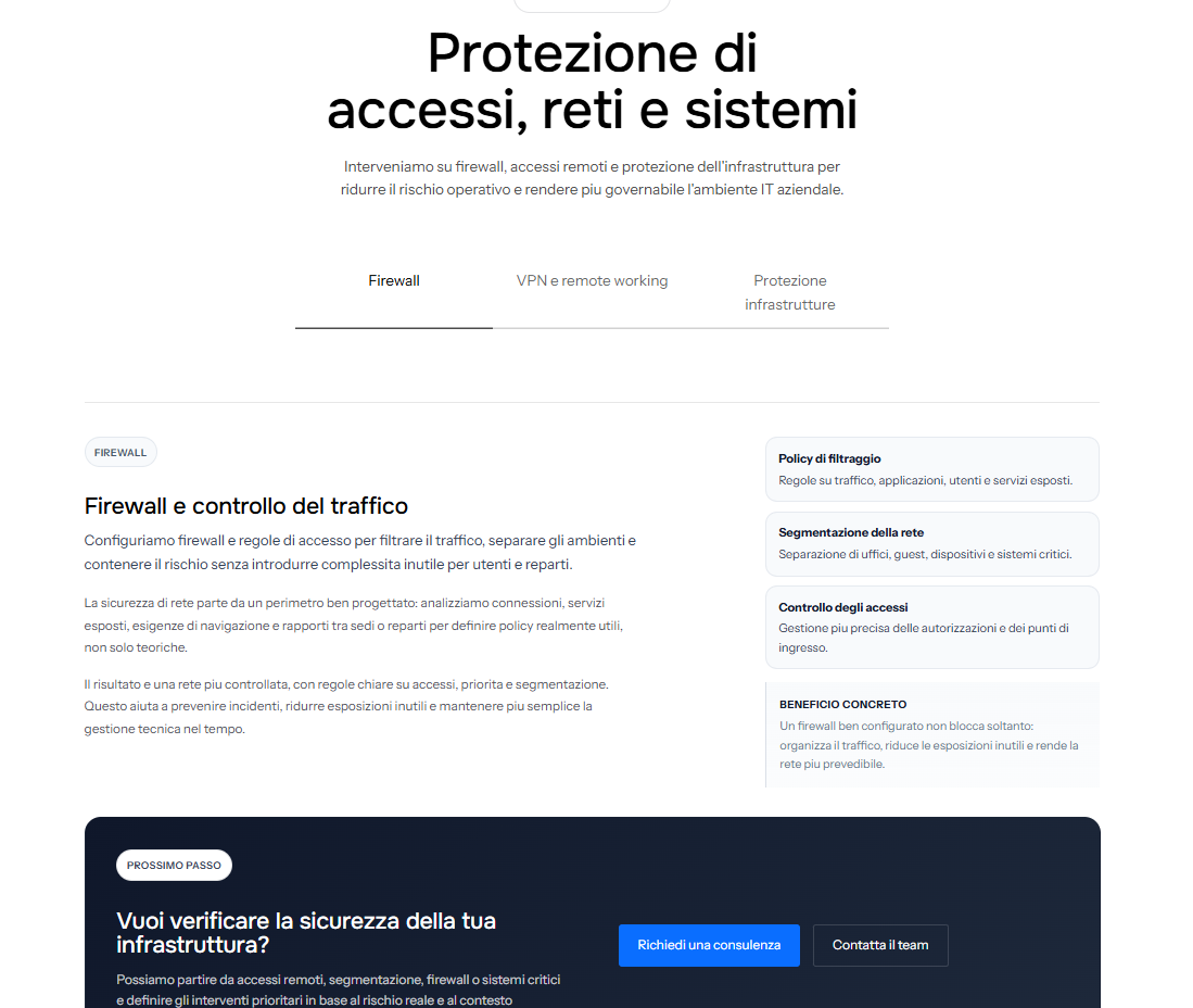 Sito sistemisti IT schermata 2