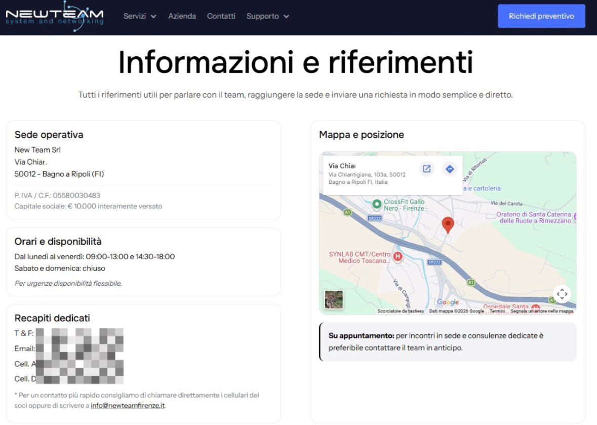 Sito sistemisti IT schermata 3